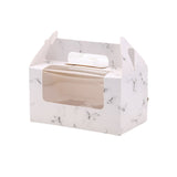 Food-Grade Cardboard Portable Cupcake Packaging Boxes with Window 25pcs