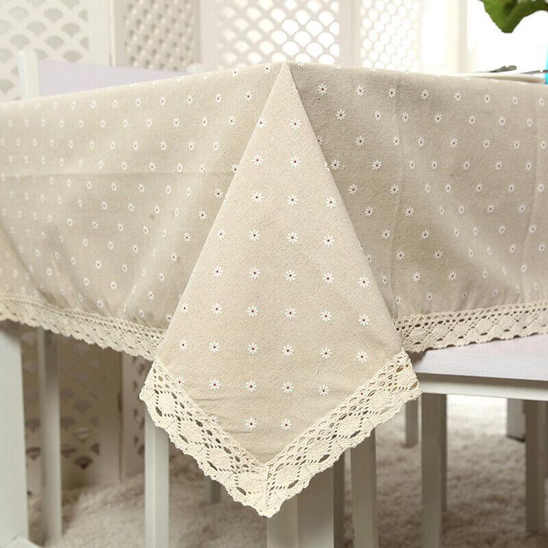 Rectangle Tablecloth Cover Dining Table Cloth Lace 1PCS