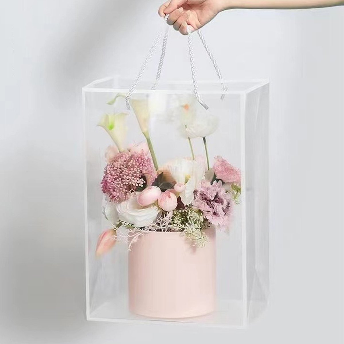 Premium PVC Clear Tote Bags Elegant Gift Packaging 10 pcs