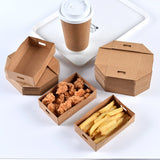 Kraft Paper 50PCS Trays Food Packing  Boxes