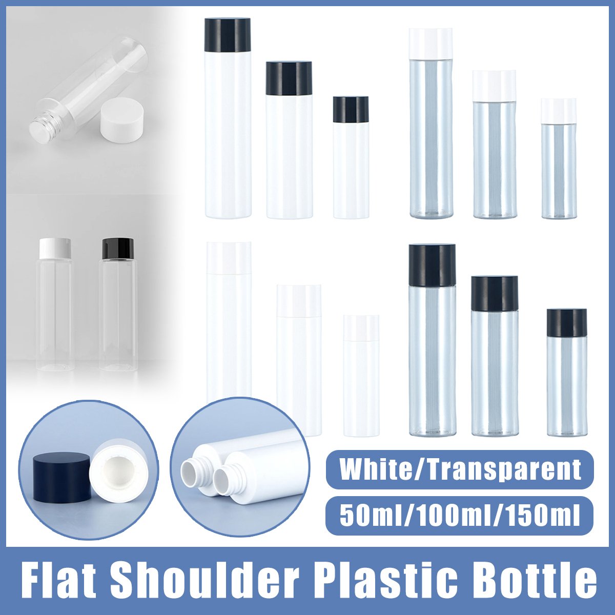 Durable PET Bottles for Skincare Toners Lotions 10pcs