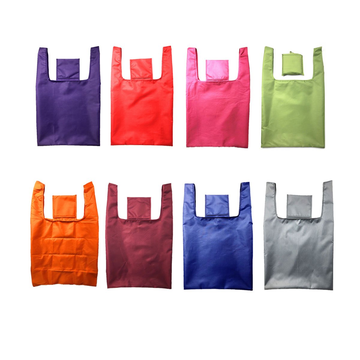 2pcs Foldable Portable Shopping Bags Reusable Eco-Friendly Washable Storage Bags