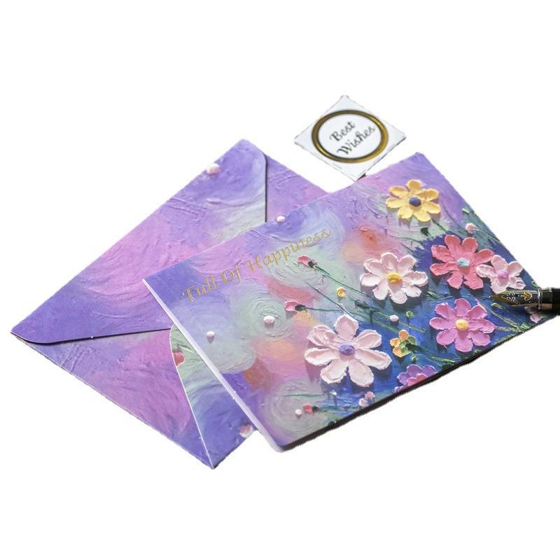 High-Quality Card Stock Post Card with Mini Envelope Set 30pcs