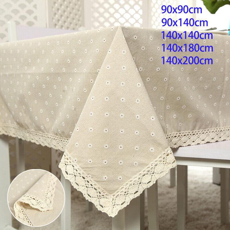 Rectangle Tablecloth Cover Dining Table Cloth Lace 1PCS