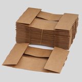 Enhance your food presentation with this Set of 50 Disposable Kraft Paper Lunch Boxes