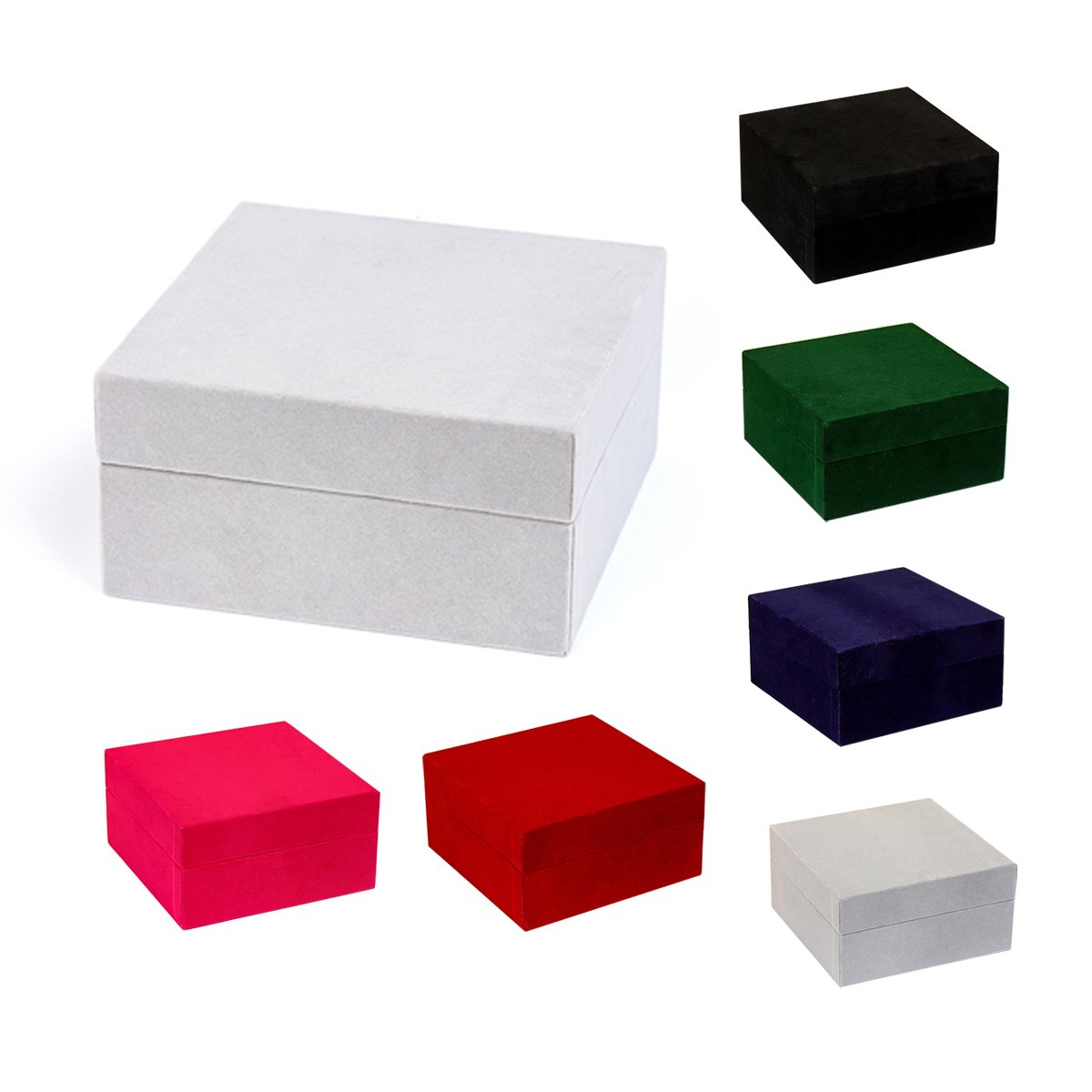 Velvet Wooden Gift Box Luxurious Multi-Colour Selection 1pc