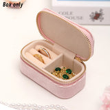 Velvet Travel Mini Portable Ring Earring Box Jewelry Boxs