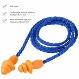 12PCS Silicone Soft Corded Ear Plugs Reusable Hearing Protect Safety Earplugs