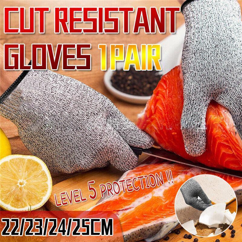 Cut Resistant Gloves Anti-Cutting Food Grade Level 5 Kitchen Butcher Protection 1 Pair