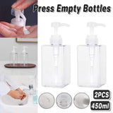 Square Refillable Bottles 2PCS