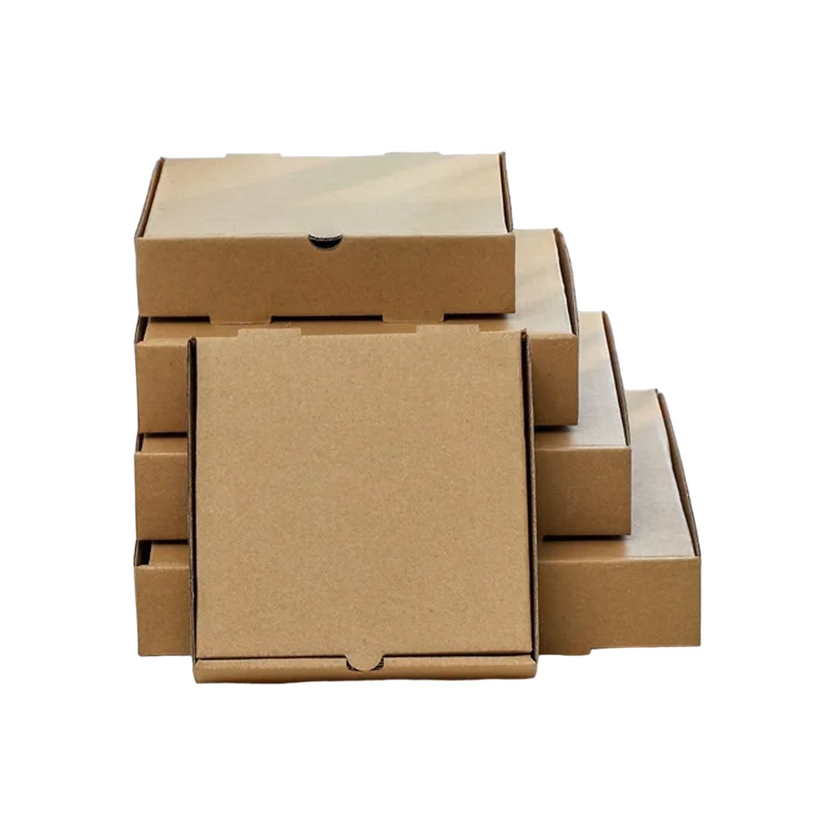 Kraft Pizza Boxes Corrugated Cardboard Durable Eco-Friendly 25PCS