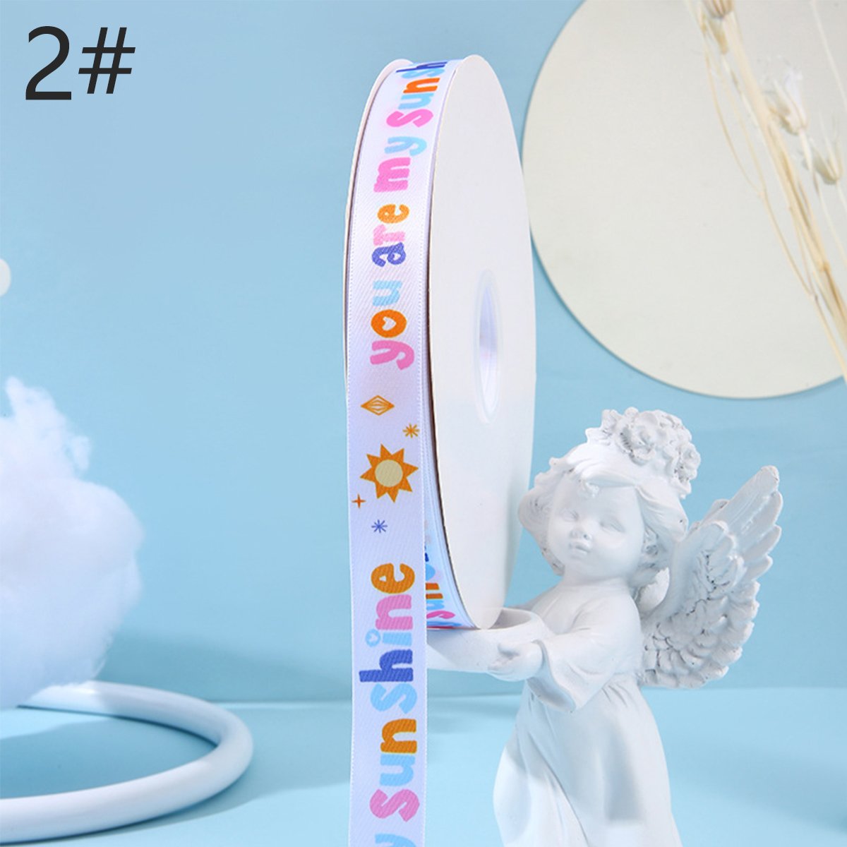 Polyester Happy Birthday Ribbon for Decorations 2CM*100Yard