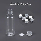 PET Clear Plastic Bottles with Aluminum Caps for Liquids 50 or 100 pcs