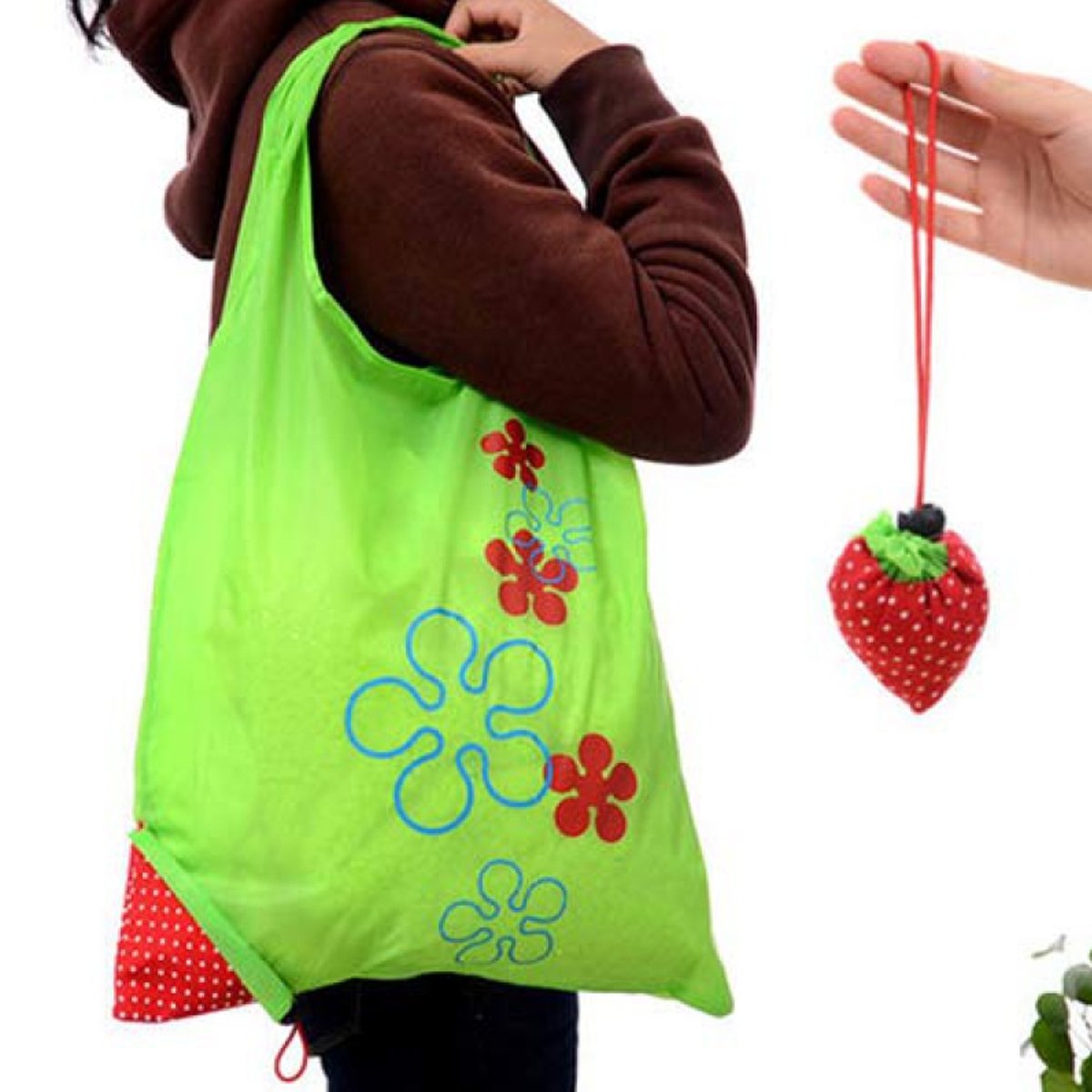 Polyester Reusable Grocery Bags Eco-Friendly 5 pcs