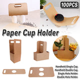 These kraft paper portable cup holders are perfect for cafes, takeaways, and events where carrying beverages is needed. 