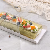 Transparent Plastic Cake Roll Packing Boxes 25pcs