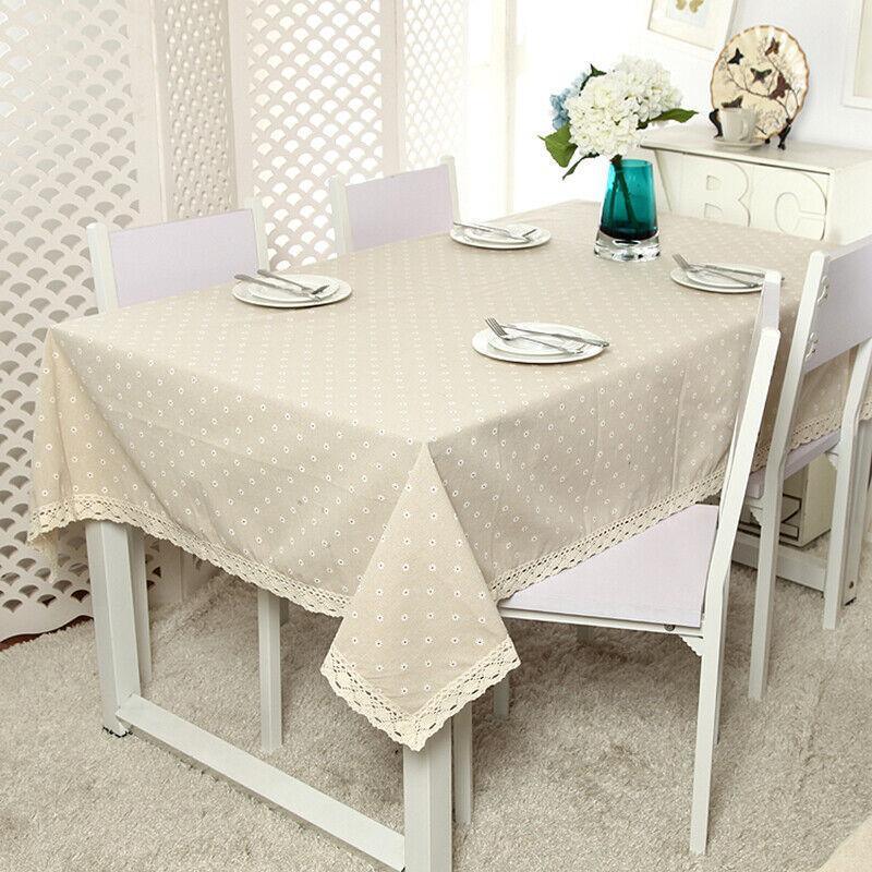 Rectangle Tablecloth Cover Dining Table Cloth Lace 1PCS