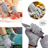 Cut Resistant Gloves Anti-Cutting Food Grade Level 5 Kitchen Butcher Protection 1 Pair