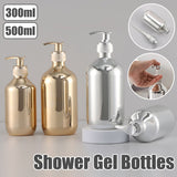 Pump Dispensing Bottle 5-Pack PET Silver and Gold 300ml/500ml