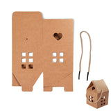 25pcs Small House Cookie Candy Box Portable Paper Gift Packing Box Party Favor