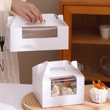 Food-Grade Cardboard Portable Cupcake Packaging Boxes with Window 25PCS