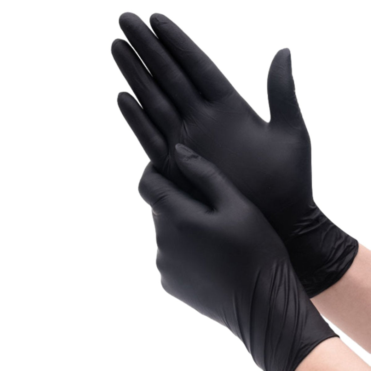 50Pairs Black Nitrile Gloves for Hairdresser Mechanic Chemical Safe Latex Free