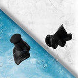 Waterproof Silicone Swimming Earplug Set  Soundproof Earplugs with Nose Clip Black 1 Pair of