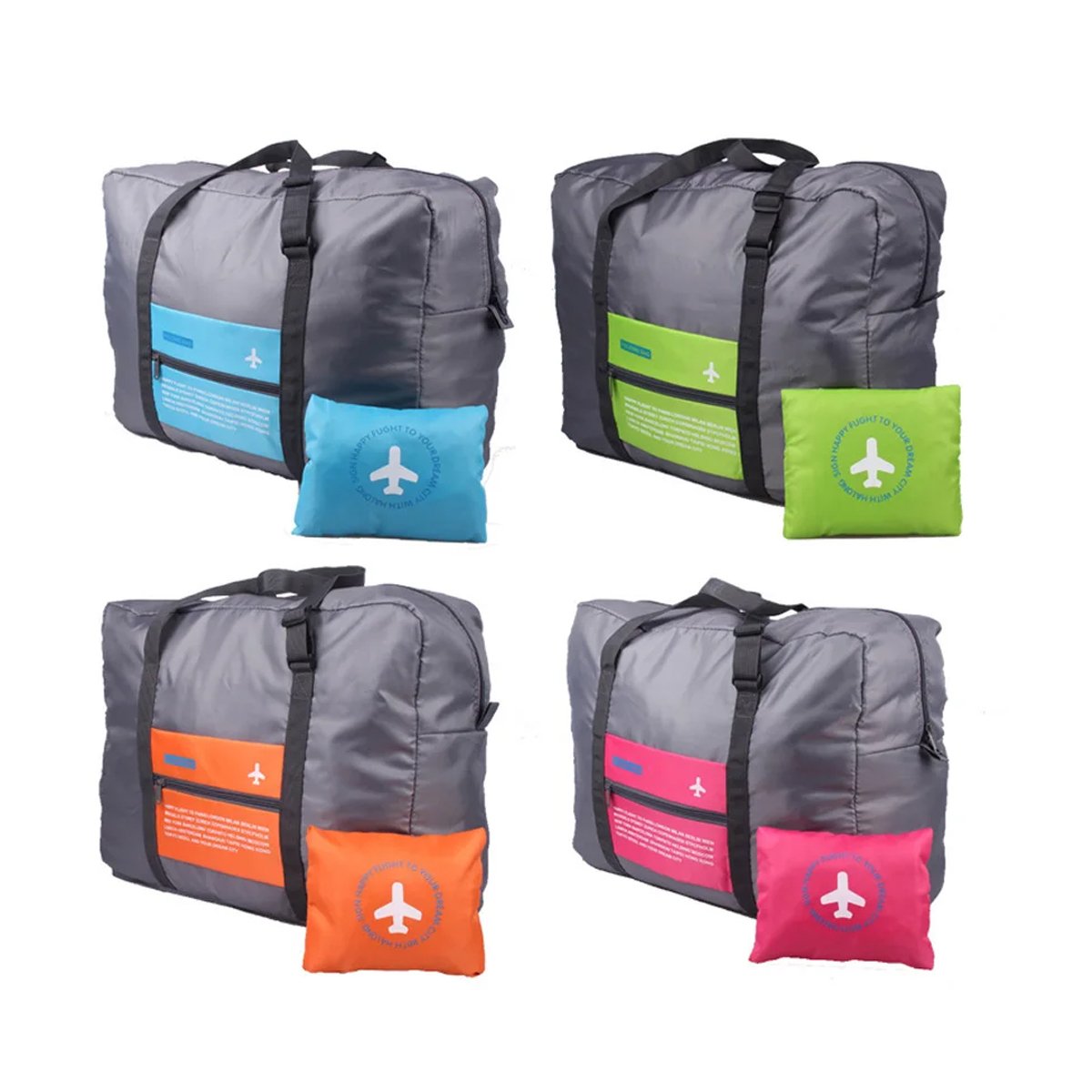 Durable Waterproof Nylon Lightweight Travel Duffel Bags for Storage 1pc