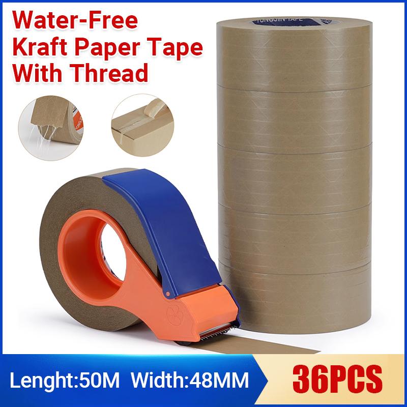 Self Adhesive Packing Tape Kraft Paper 36 Rolls