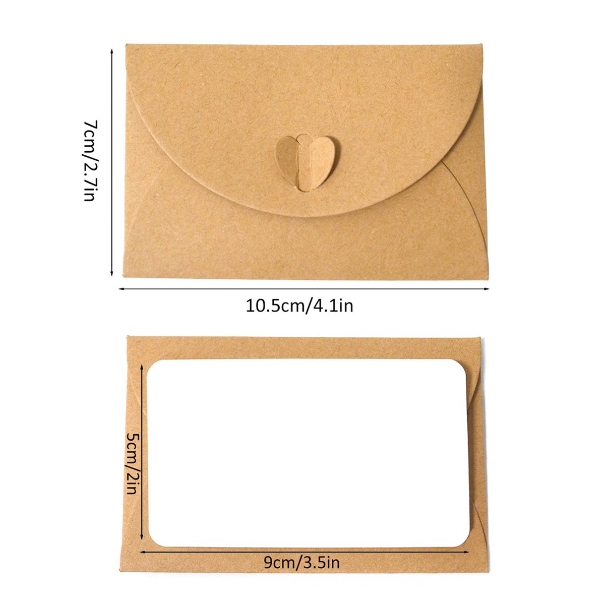 Kraft Paper Envelope 100 PCS Birthday Wedding Blessing Card