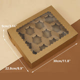 Kraft Paper Cupcake Box 25PCS