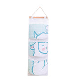 Bear Rabbit Sundry Storage Bag 3 Pockets Door Wall Hanging Organizer Pouch