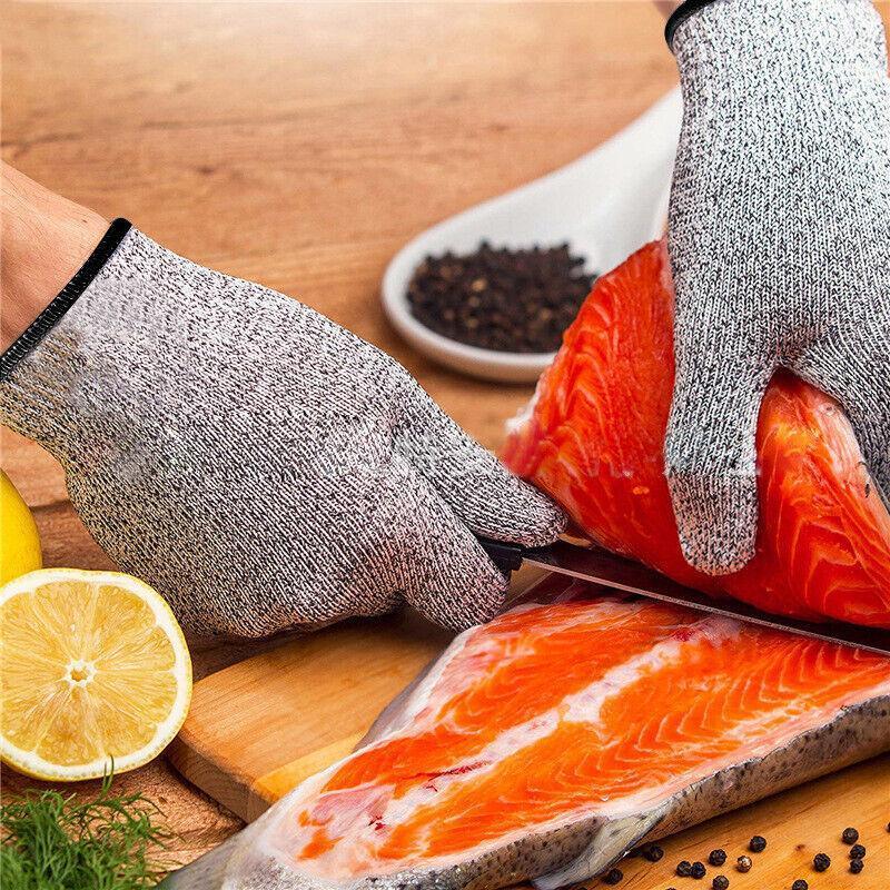 Cut Resistant Gloves Anti-Cutting Food Grade Level 5 Kitchen Butcher Protection 1 Pair