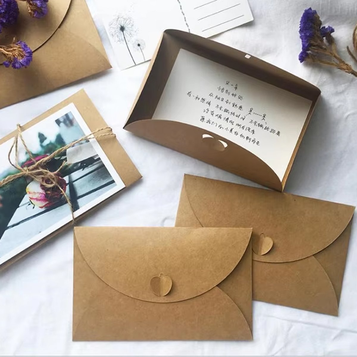 Kraft Paper Envelope 100 PCS Birthday Wedding Blessing Card