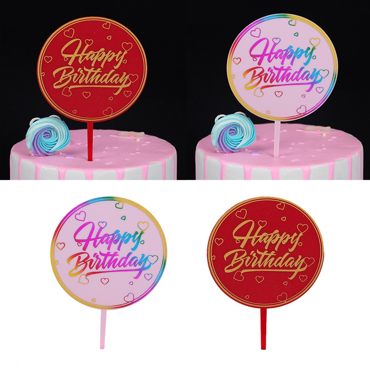 Cake Topper Acrylic Party Decoration 1PC