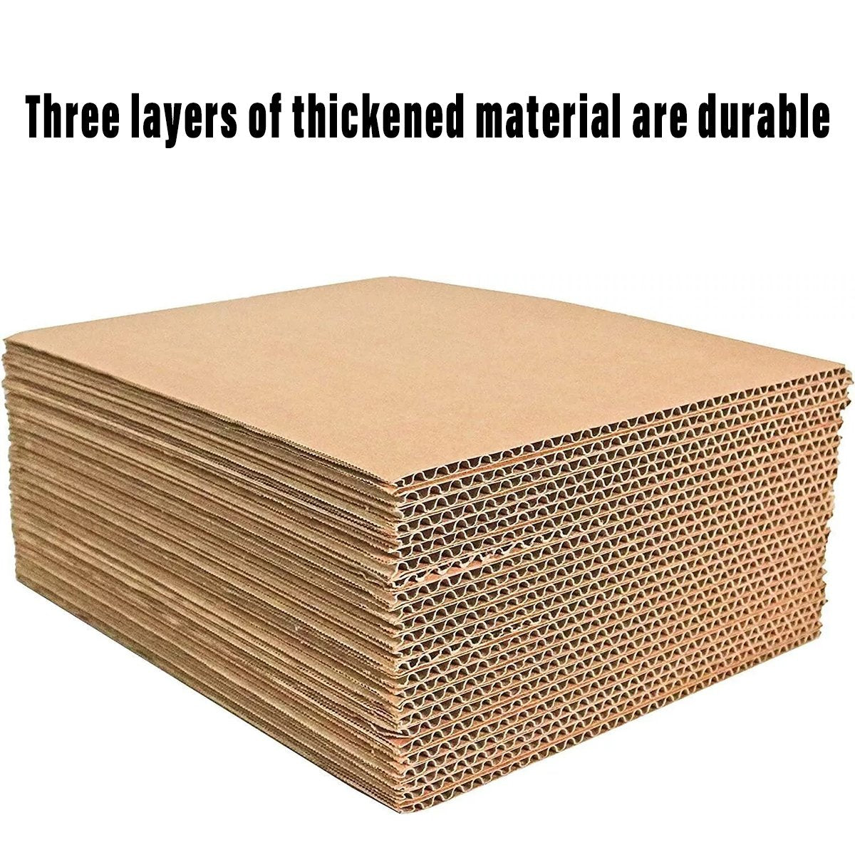 Three-layer Corrugated Cardboard Sheets 50PCS