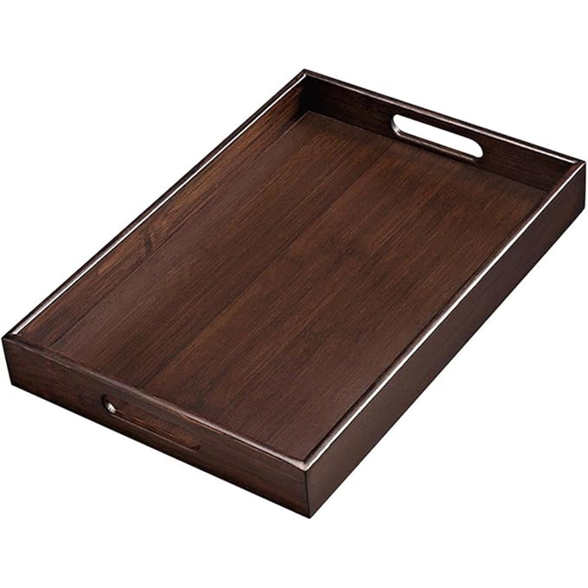 Japanese Style Bamboo Tea Tray Walnut Color Simple Household