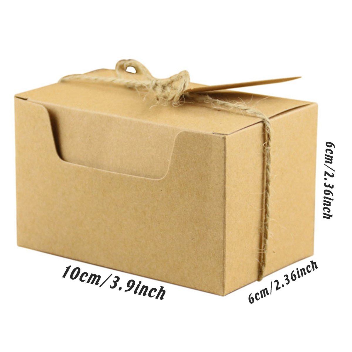 Eco-Friendly Kraft Paper Small Gift Boxes for Parties and Weddings 50pcs