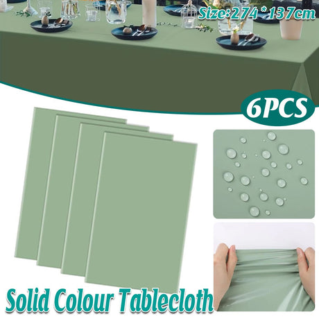 Disposable Tablecloths Green 6PCS