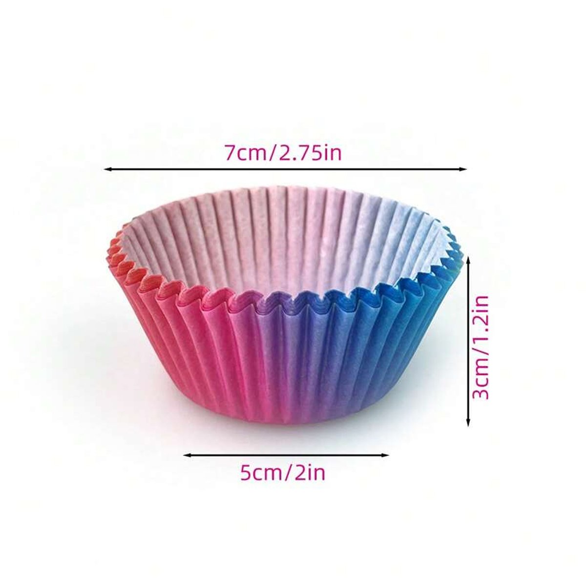 Gradient Cupcake Paper Tray Baking Mold High Temperature Resistant Oil-proof