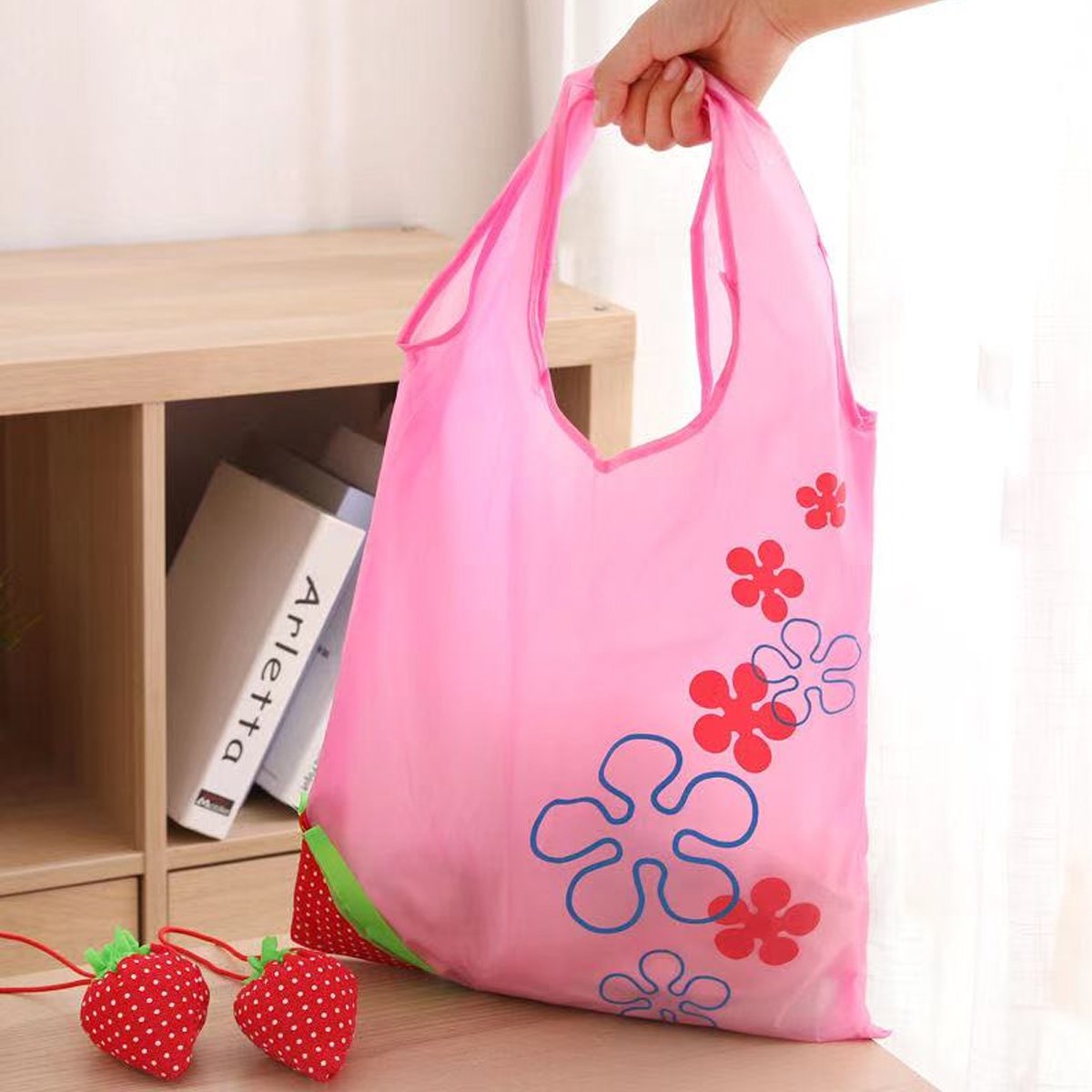 Polyester Reusable Grocery Bags Eco-Friendly 5 pcs