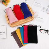 5PCS Cleaning Clothes Sunglasses Pouch Glasses Case Soft Eyeglasses Bag Random