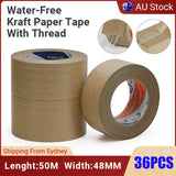 Self Adhesive Packing Tape Kraft Paper 36 Rolls