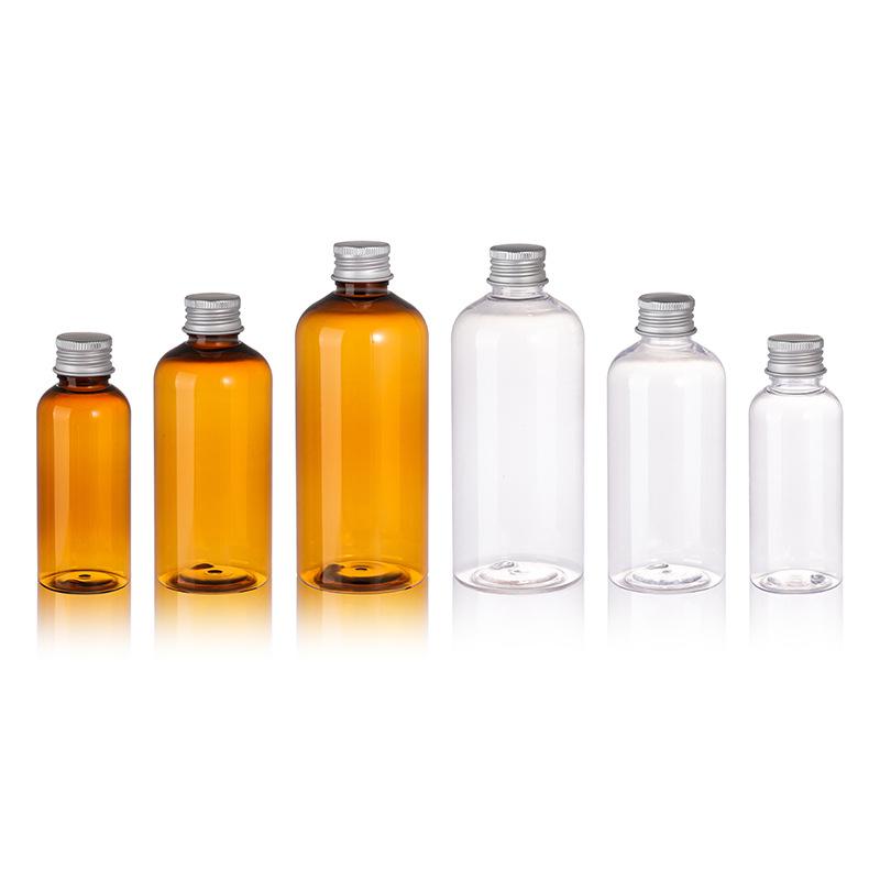 High-Quality PET Plastic Bottles with Aluminum Caps for Cosmetics 20pcs