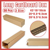 Long Carton Paper Box Brown 50PCS Medium Size