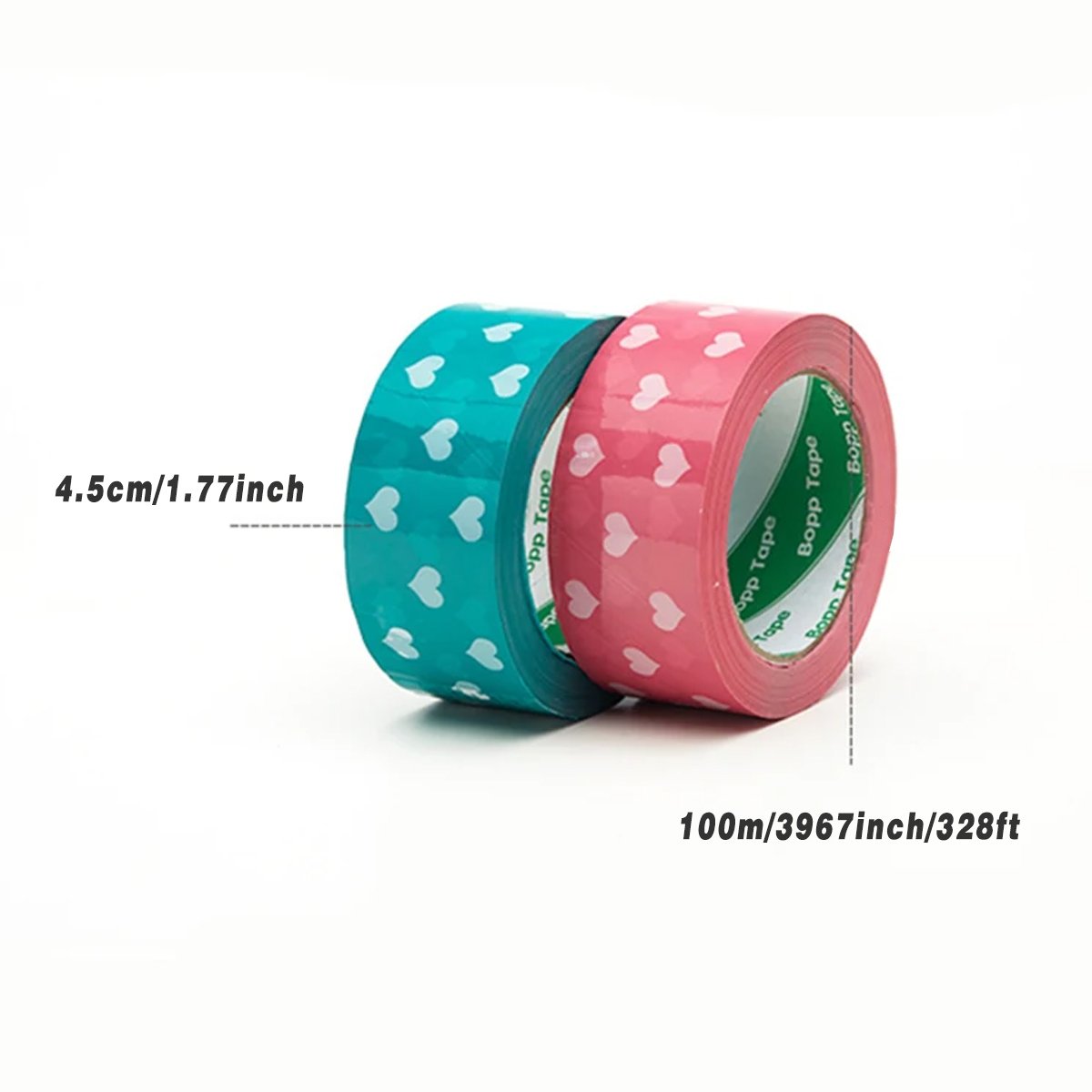 Packing Tape with Heart Print BOPP Strong Adhesive 5 Rolls