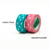 Packing Tape with Heart Print BOPP Strong Adhesive 5 Rolls