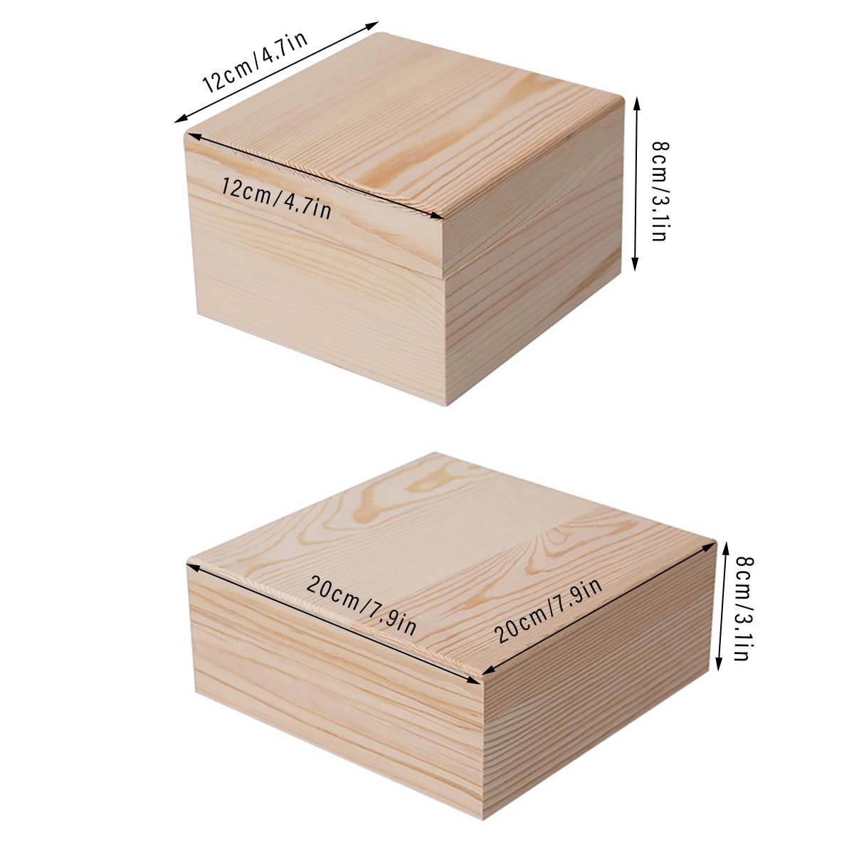 Solid Wood Gift Box 10PCS Small Size