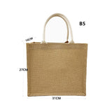 Unprinted Linen Handbag Good Product Companion Gift Linen Hemp Jute Shopping Bag