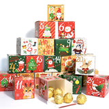 Countdown to Christmas with this festive set of 24 Christmas Candy Boxes! 